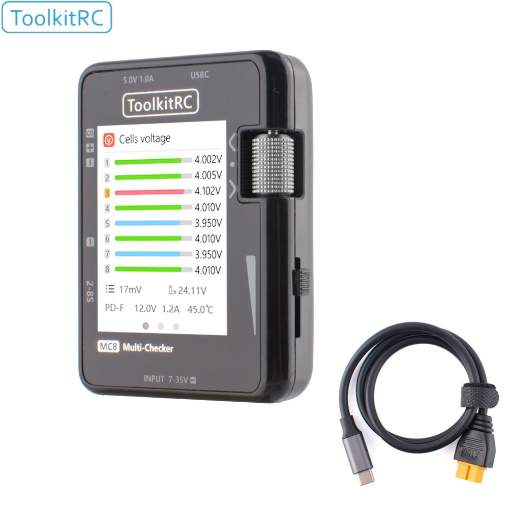 Pwm Charge Controller - ToolkitRC MC8 미니 사이즈 셀 체커