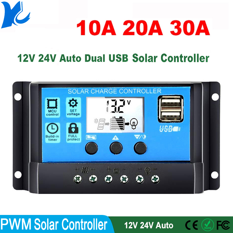 Pwm Charge Controller - 고효율 10A 20A 30A 12V 24V