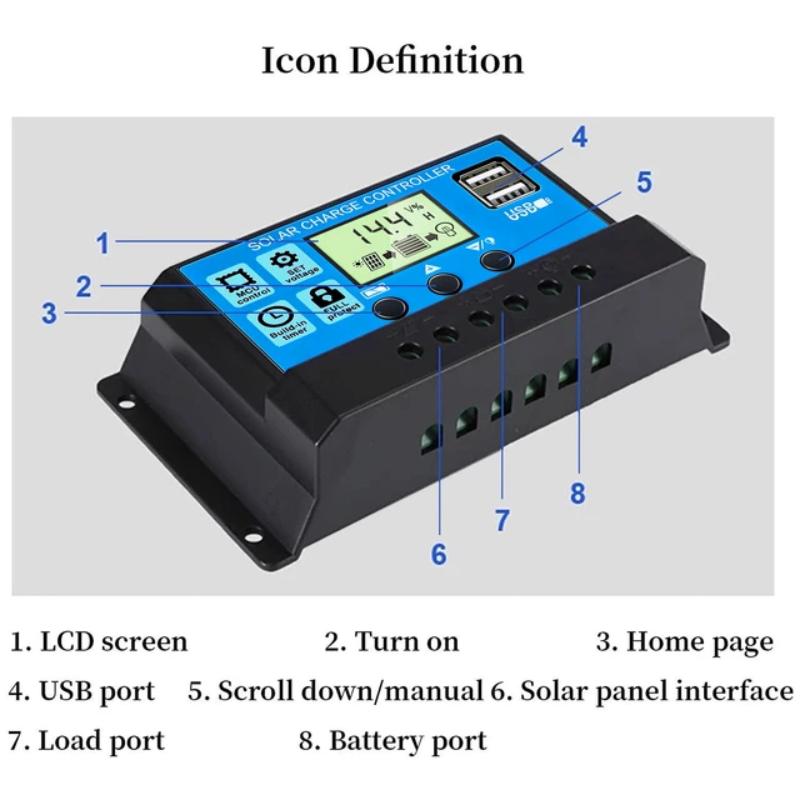 1Pc 태양광 충전 컨트롤러 10A/20A/30A 태양 - Pwm Charge Controller 리뷰 및 가격