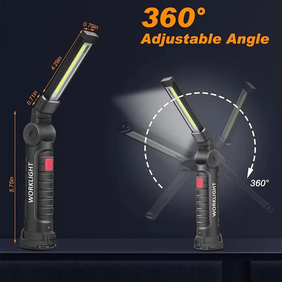 새로운 휴대용 COB LED 손전등 USB C 충전식  - Renewable Energy Battery 리뷰 및 가격