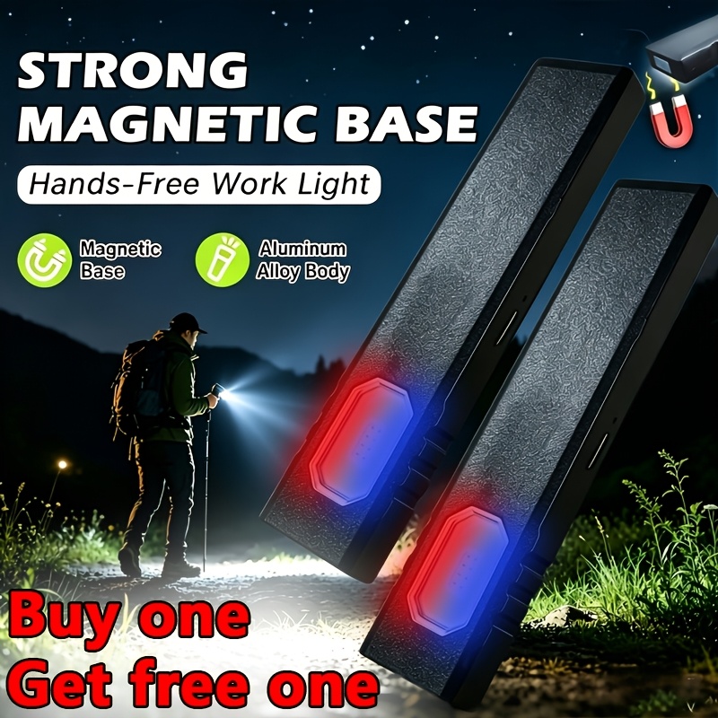 2팩 휴대용 자석 손전등, 5가지 조명 모드, 후크 및 - Renewable Energy Battery 리뷰 및 가격