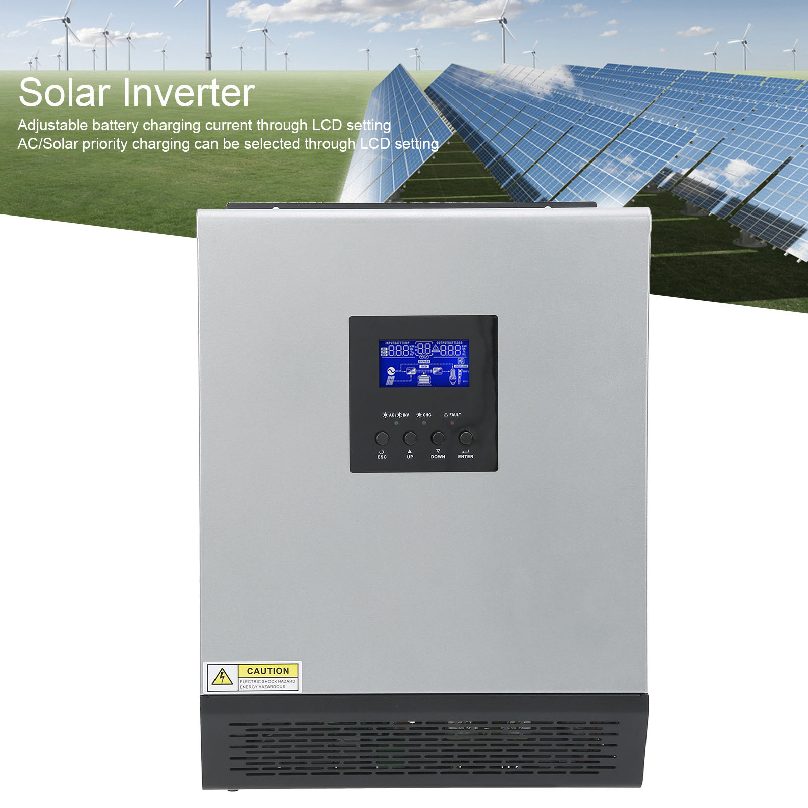 3KVA 하이브리드 태양광 인버터 24V 110V 내장 - Pwm Charge Controller 리뷰 및 가격
